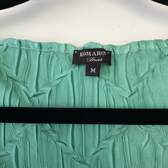 KOMAROV SEAFOAM GREEN V-NECK sizeM STUNNING DRESS! - Picture 2 of 7